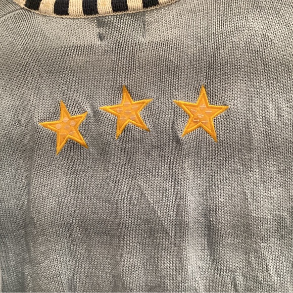 Quacker Factory Blue Cardigan Nautical themed. - Picture 10 of 12